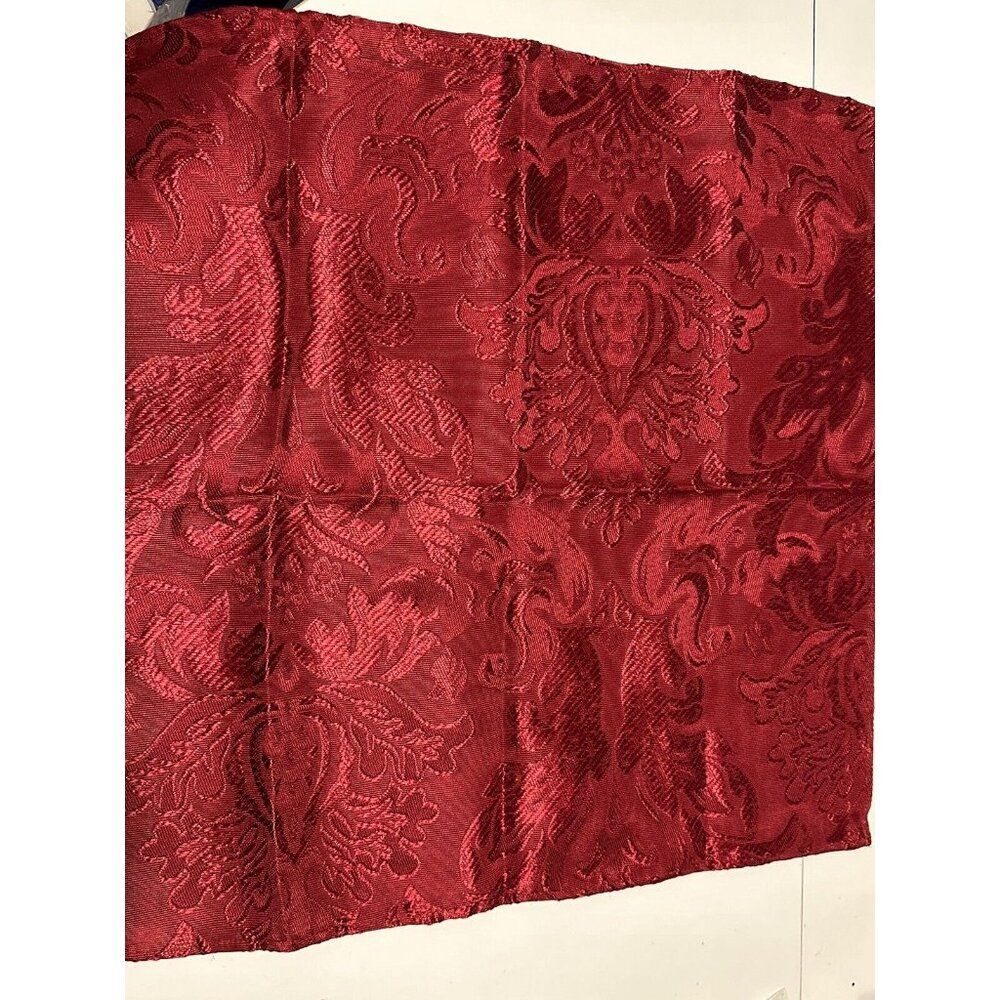 4- St. Nicholas Square Red jacquard Cloth Napkins Dinner Party Linens Christmas